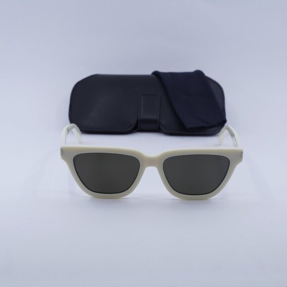 Saint Laurent SL462 SULPICE 018 Cat Eye Sunglasses - Ivory/Grey - Picture 2 of 9